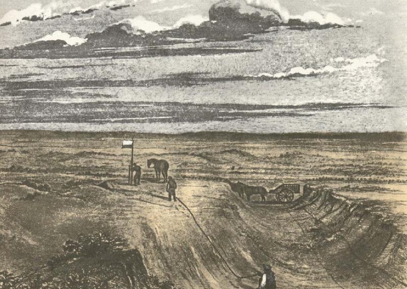william r clark sturt och hans foljeslagare under kartmatning vid farden till det inre av australien 1844-45.